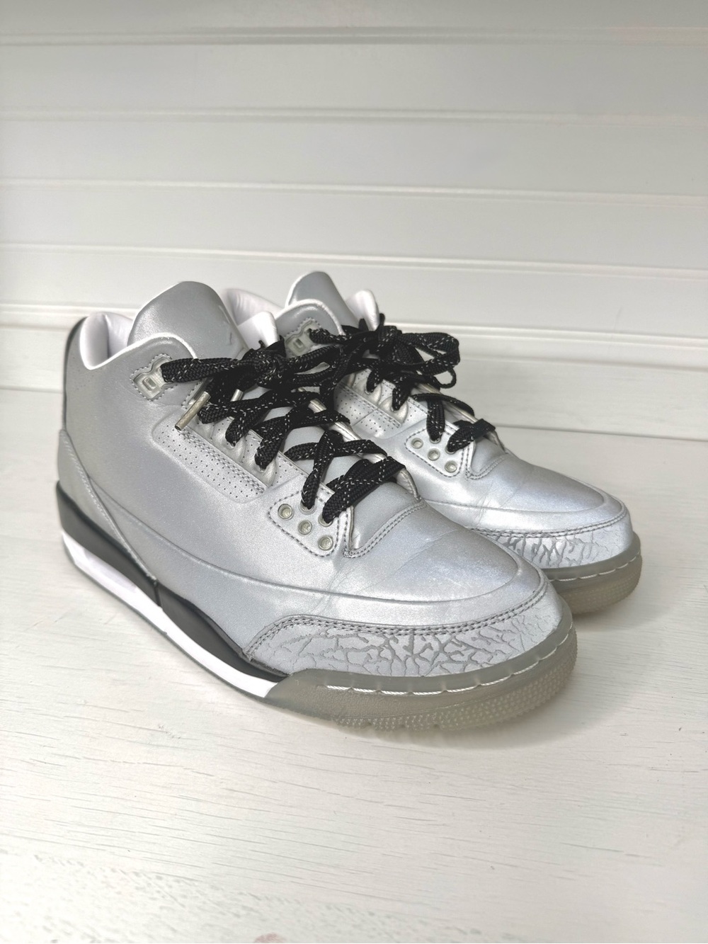 Nike Air Jordan 3 Retro 5Lab3- Silver reflective- 7m 8.5w